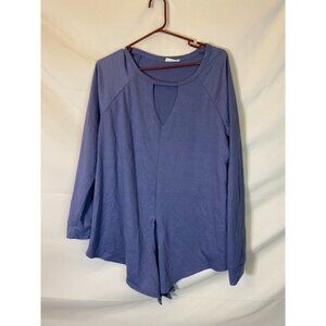 MY AMELIA JAMES WOMENS PLUS SIZE 2XL TUNIC TOP SHIRT BLOUSE PURPLE 2X